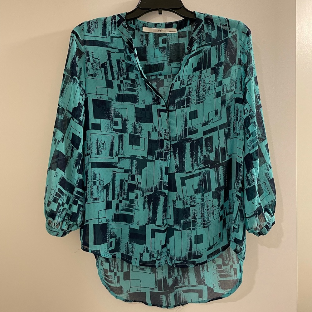 Gibson Blue Blouse, Gently Worn